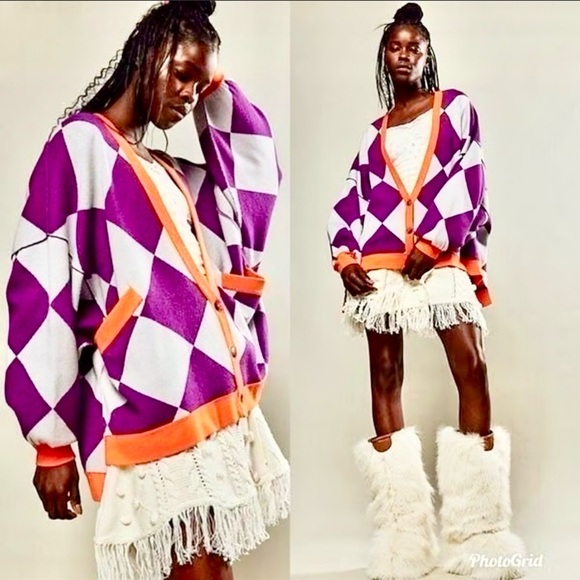 Free People Sweaters - Free People Manny Argyle Cardigan